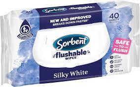 Sorbent Flushable Wipes 40pk