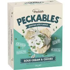 Peckish Peckables Rice Snack Sour Cream & Chives 100g