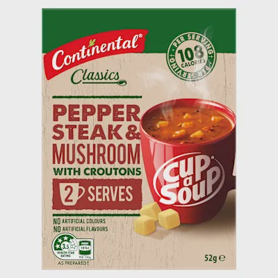 Continental Cup a Soup Pepper Steak & Mushroom 52 g 2 Serve