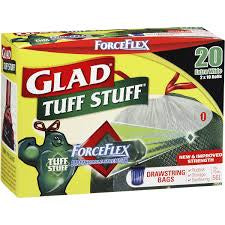 Glad Tuff Stuff Garbage Bags 56L 20pk