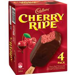 Cadbury Cherry Ripe Icecreams 4pk