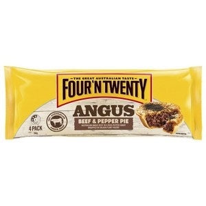 Four N Twenty Frozen Angus Beef & Pepper Pies 4pk