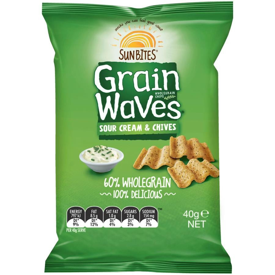 Sunbites Grain Waves Sour Cream & Chives 40g