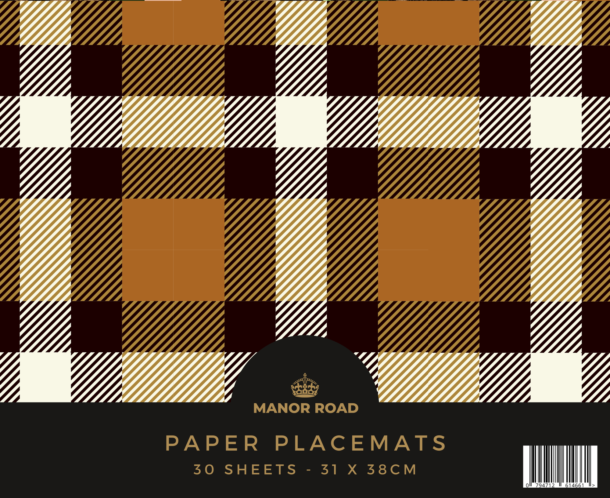 Manor Road Paper Placemats - Classic Plaid 30pk