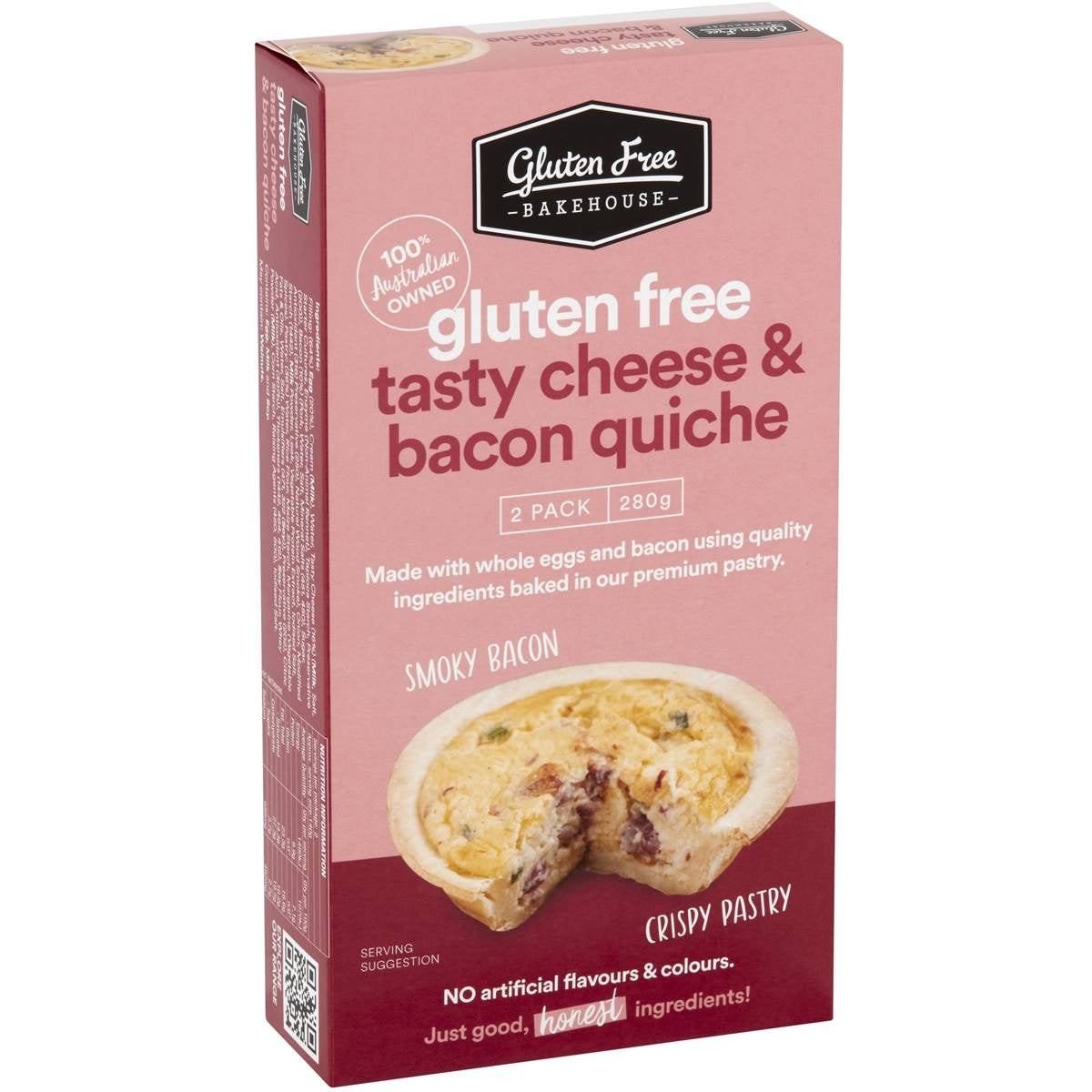 Gluten Free Bakehouse Tasty Cheese & Bacon Quiche 2pk