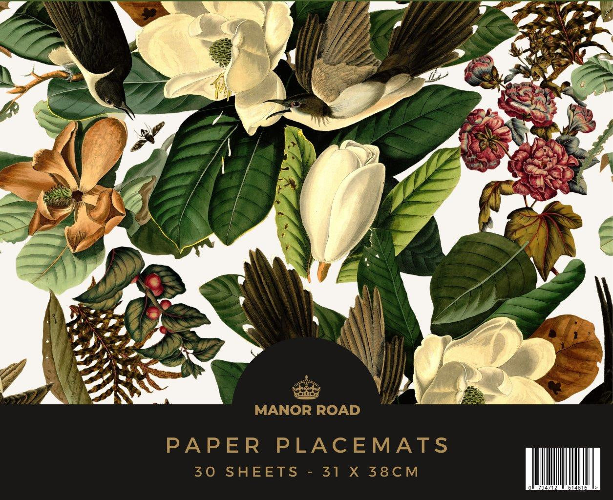 Manor Road Paper Placemats - Magnolia Blooms 30pk