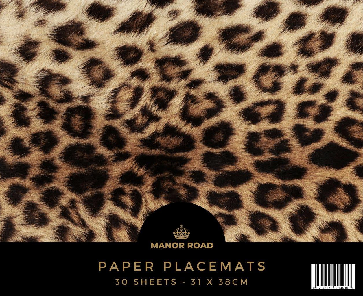 Manor Road Paper Placemats - Leopard 30pk