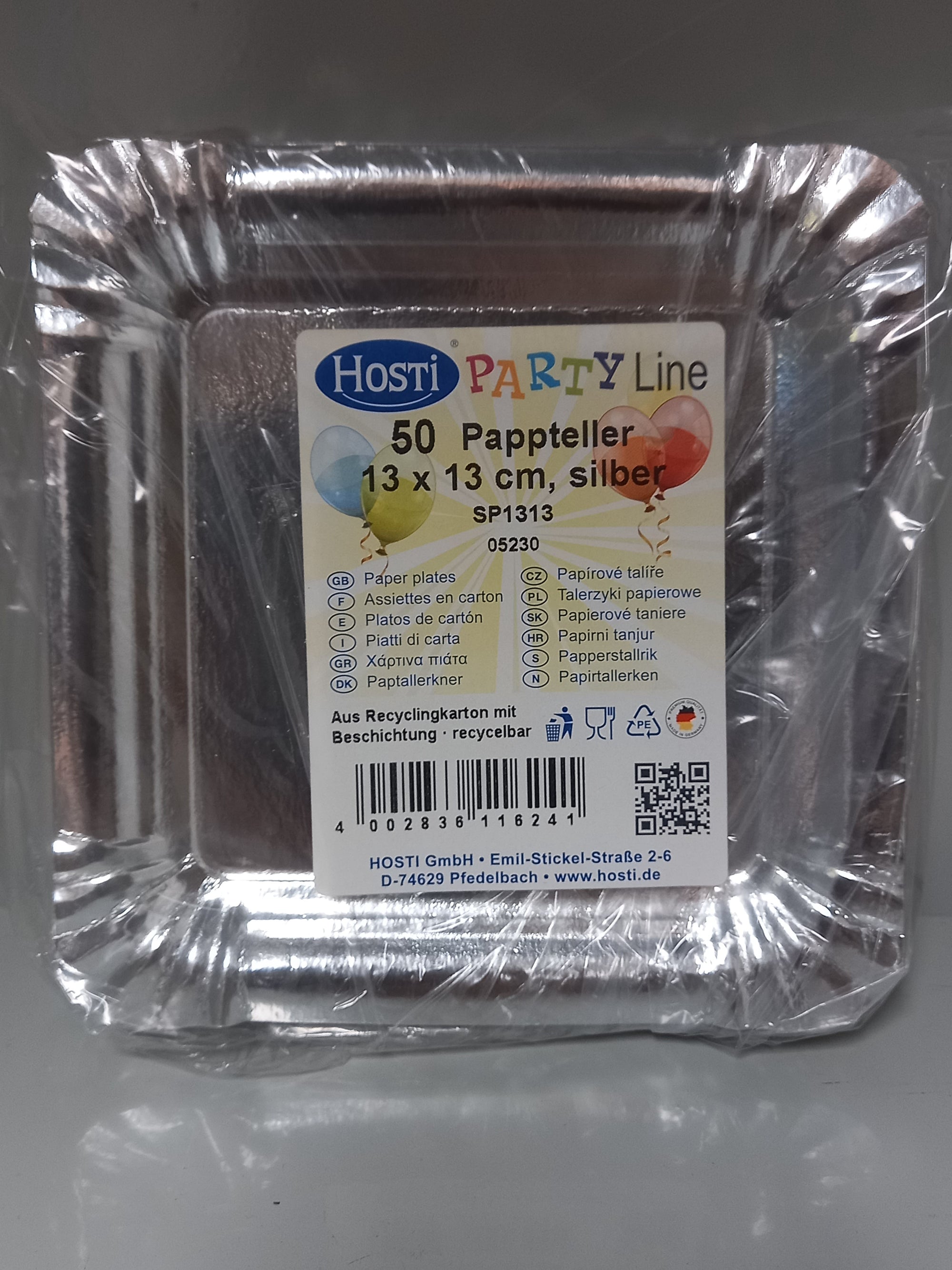 Hosti Silver Square Plate