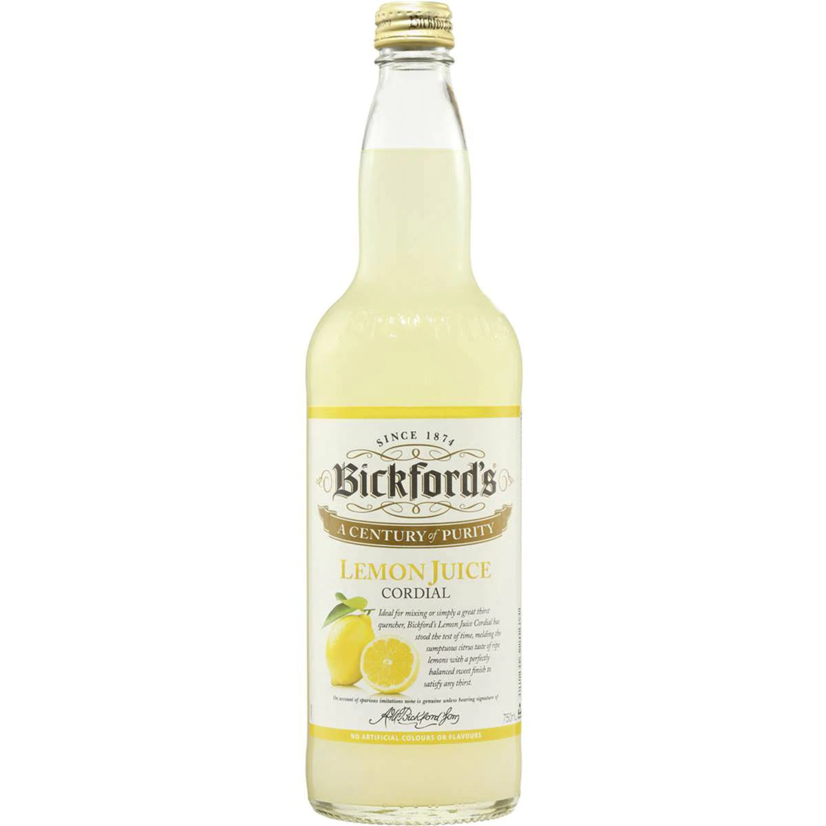 Bickfords Cordial Lemon Juice 750mL