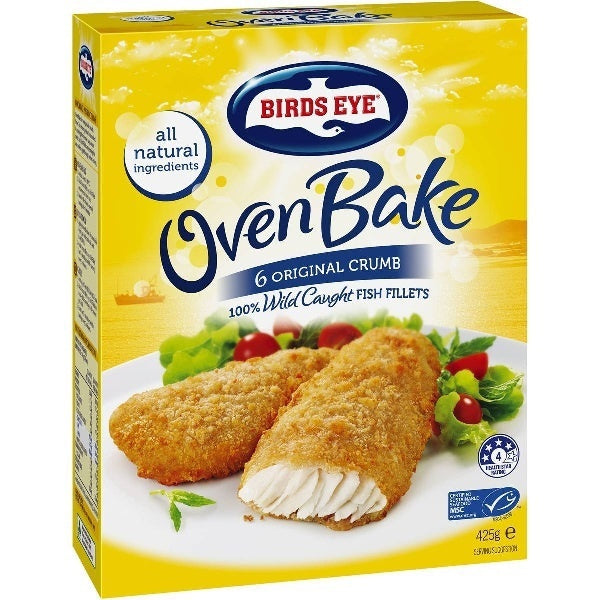 Birds Eye Oven Bake Crumbed Fish Fillets 425g