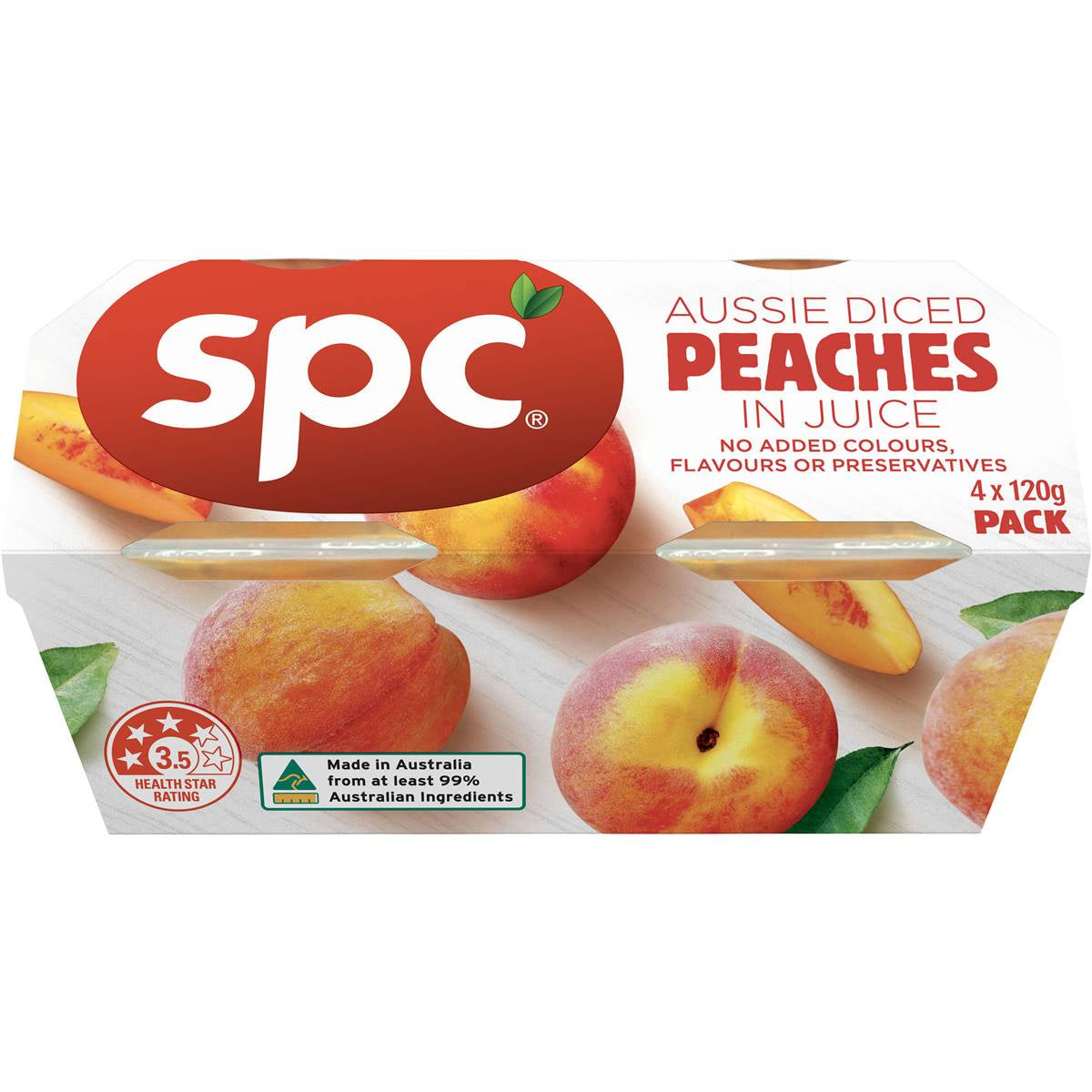 SPC Aussie Diced Peaches 120g 4pk