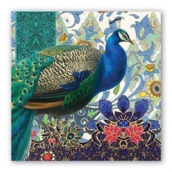 Michel Design Works Peacock Paper Napkins Luncheon 33cm 20pk