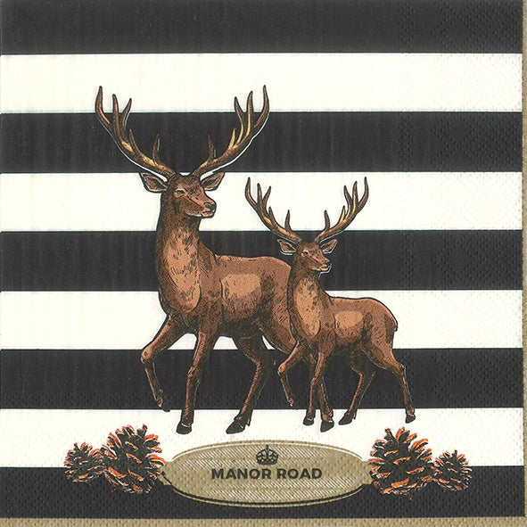 Striped Deer Napkins Luncheon