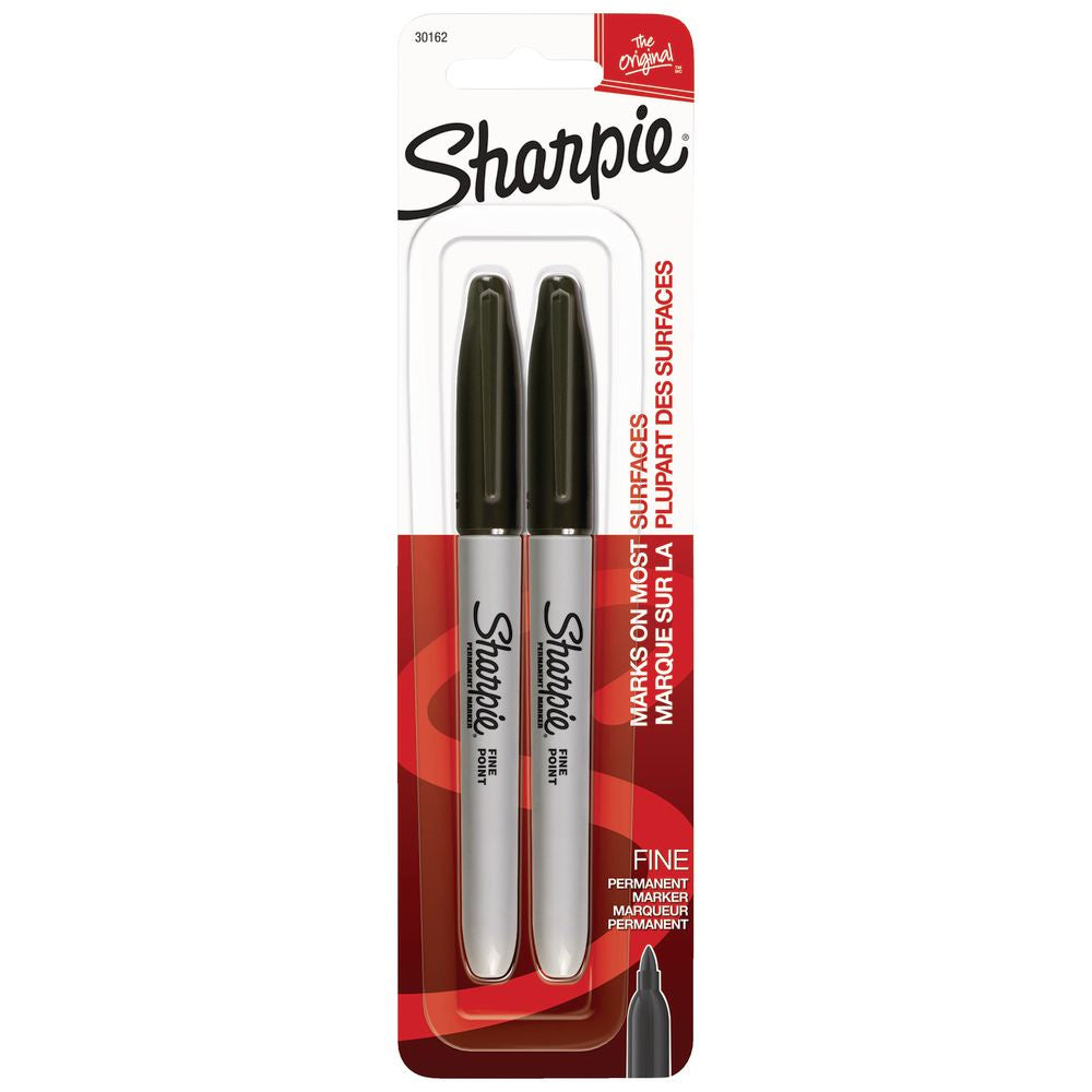 Sharpie Permanent Fine Black 2pk