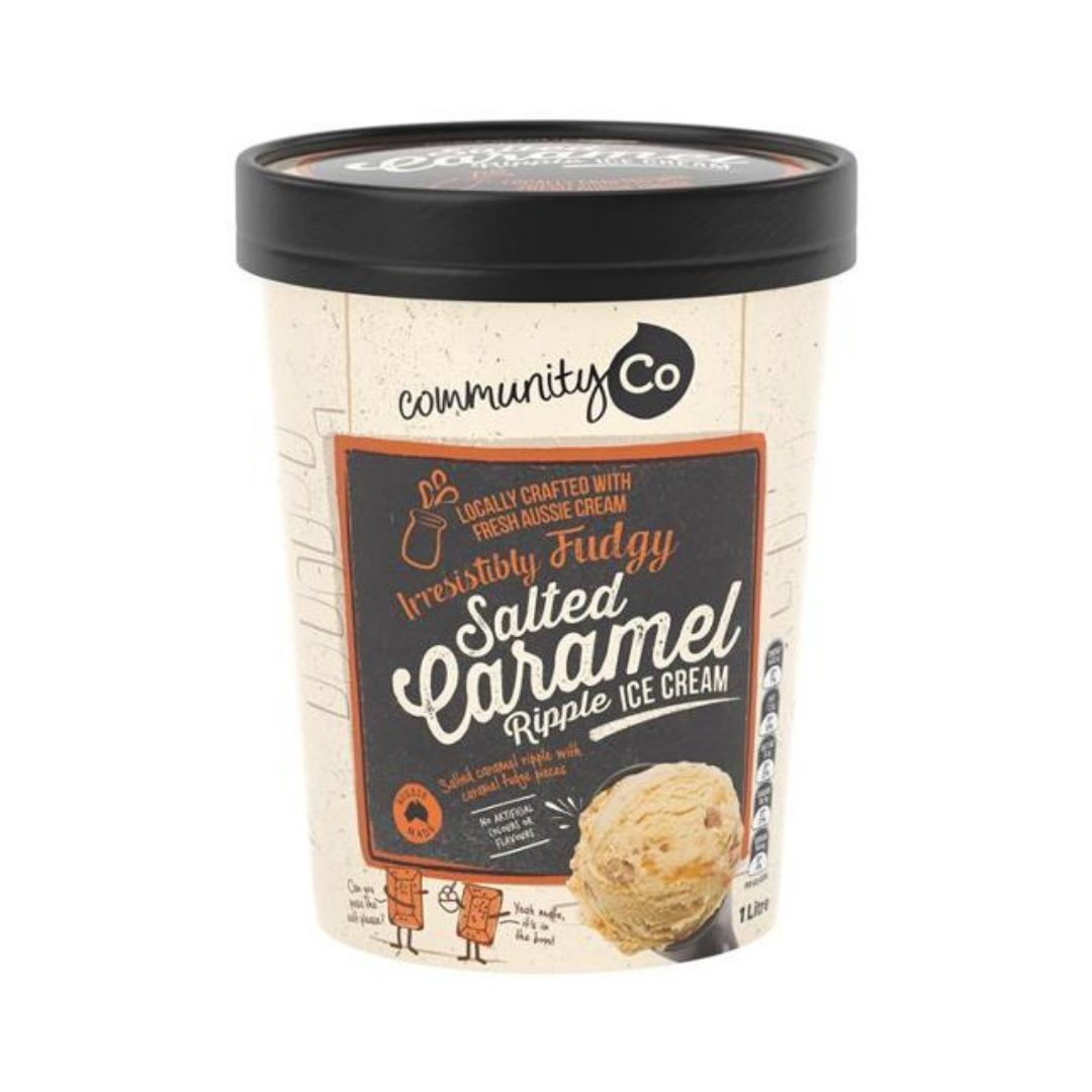 Community Co Ice Cream Salted Caramel 1L