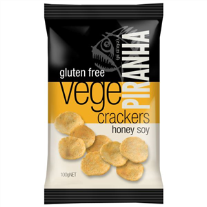 Piranha Vege Crackers GF Honey Soy 100g