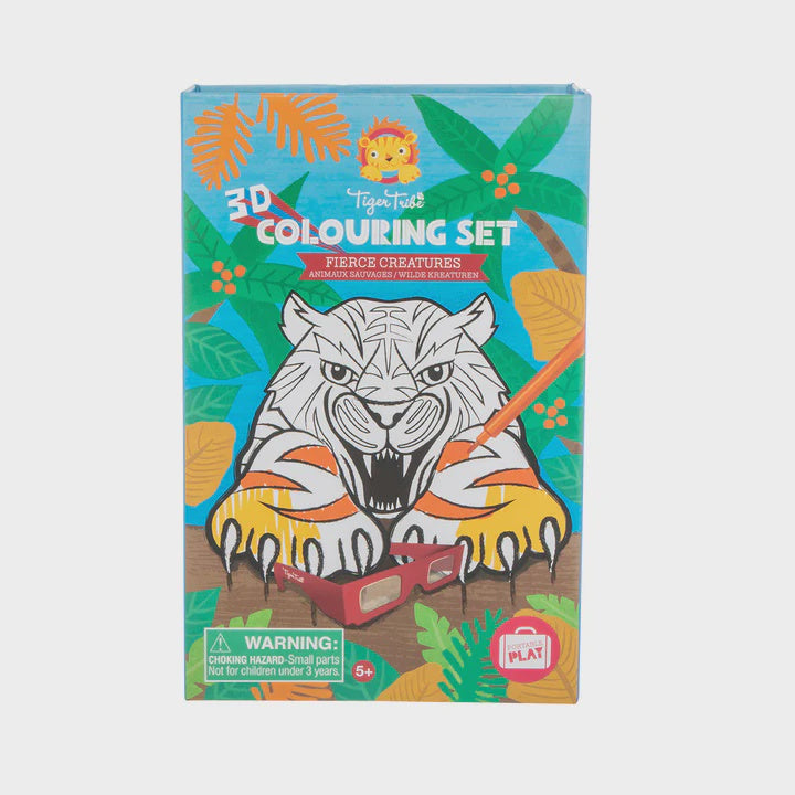 Tiger Tribe Fierce Creatures Colouring Set