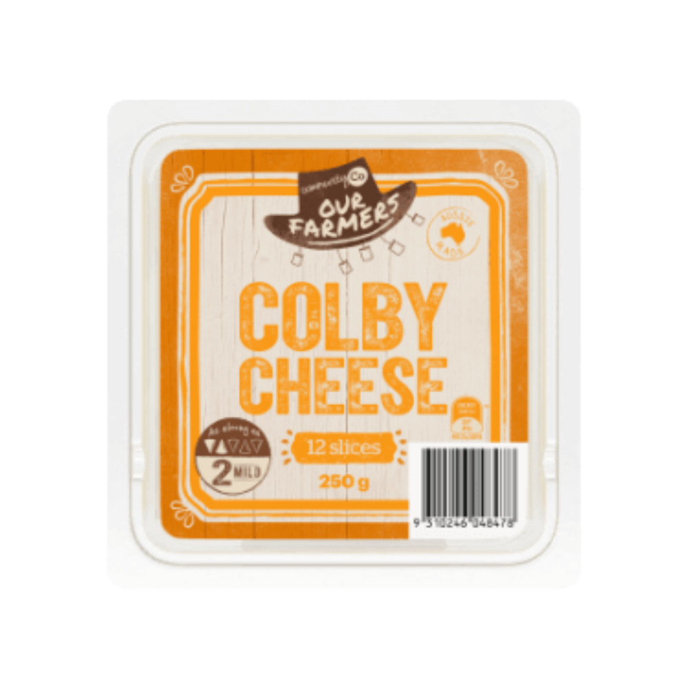 Community Co Cheese Slice Colby 250g