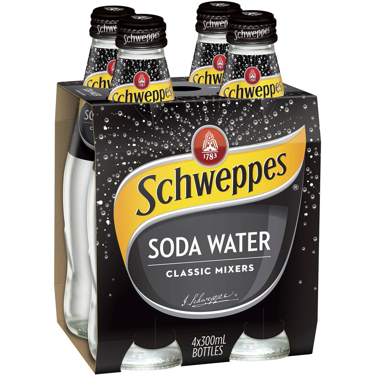 Schweppes Soda Water 300mL 4pk