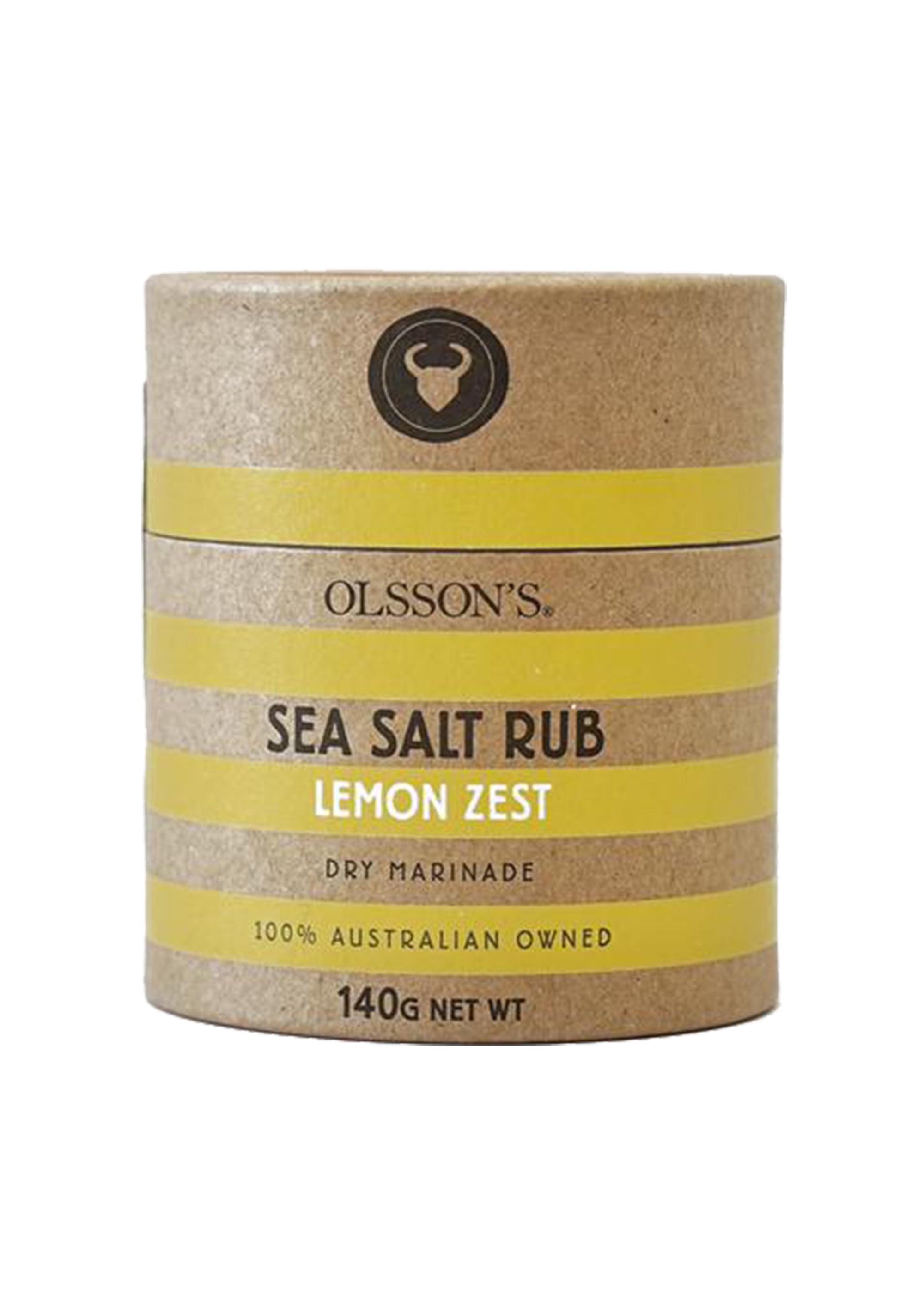 Olssons Sea Salt Rub Lemon Zest 140g