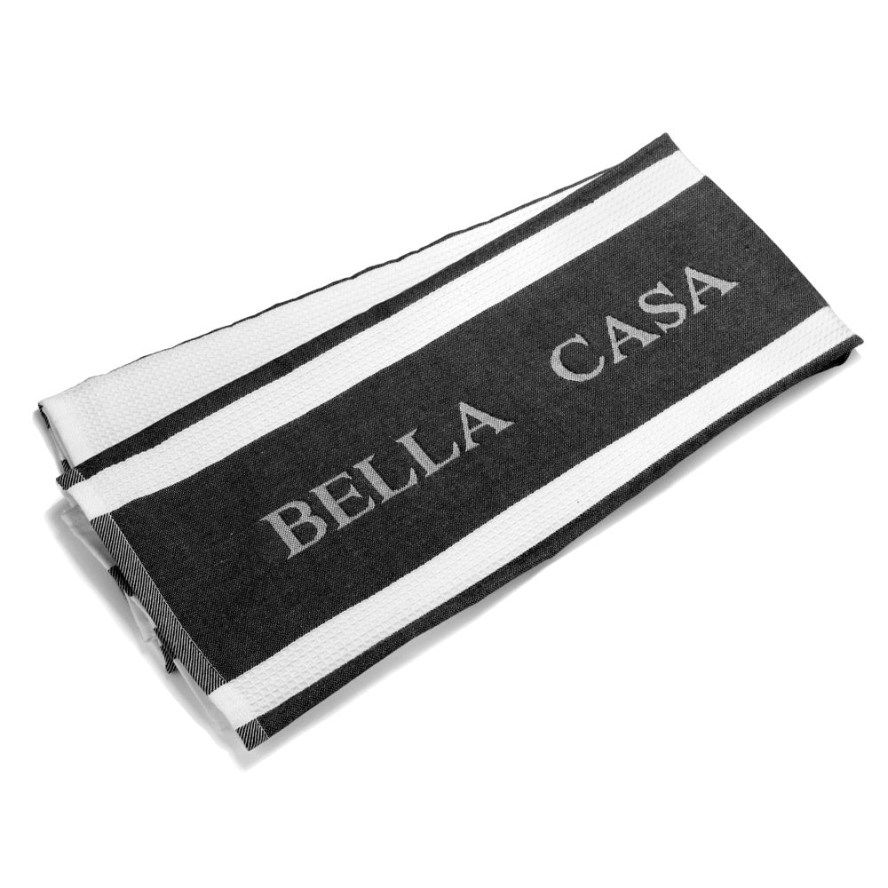 Ladelle Bella Casa Tea Towel Black