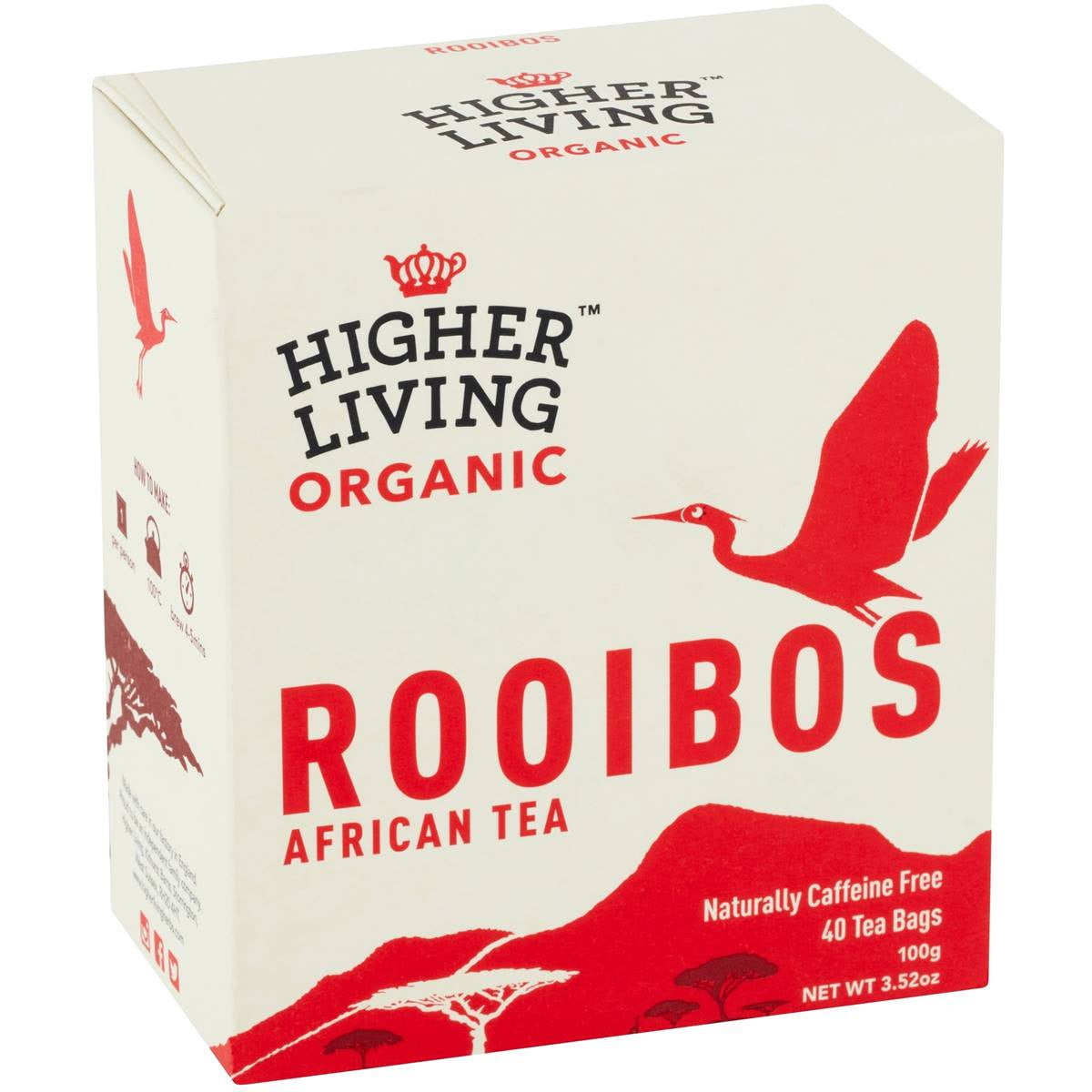 Higher Living Rooibos African Tea Bags 40pk