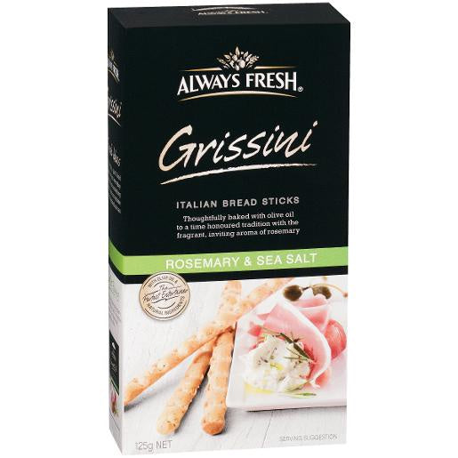 Always Fresh Grissini Sea Salt & Rosemary 125g