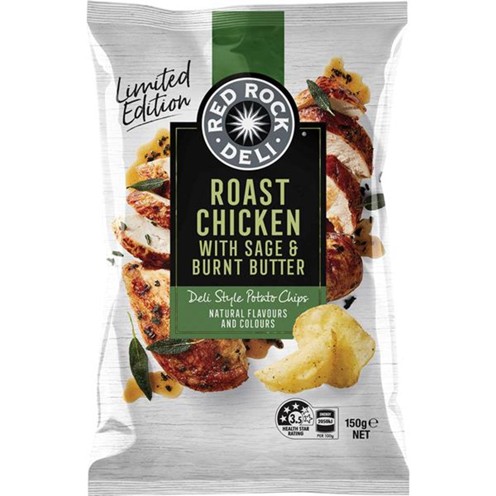 Red Rock Deli Potato Chips Roast Chicken & Sage 150g