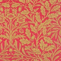 Acorn V&A Red Gold Napkins Cocktail 25cm 20pk