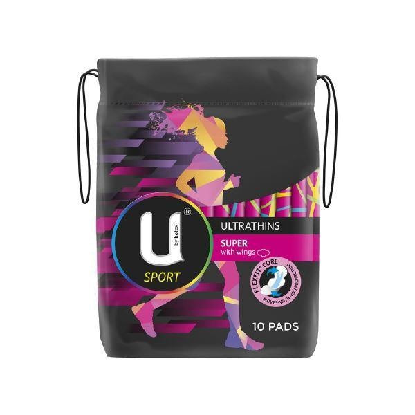 U by Kotex Sport Super Ultrathin Wing Pads 10pk