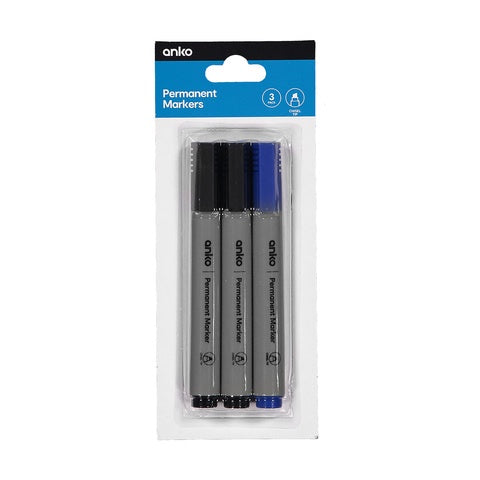 Permanent Marker 3pk