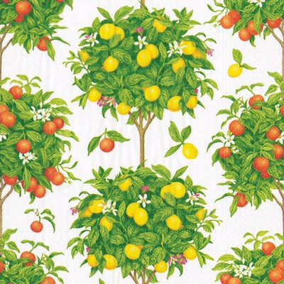 Citrus Topiaries White Napkins Cocktail