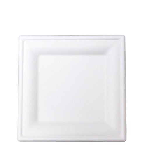 Square Plate Natural Fibre 8in 25pk