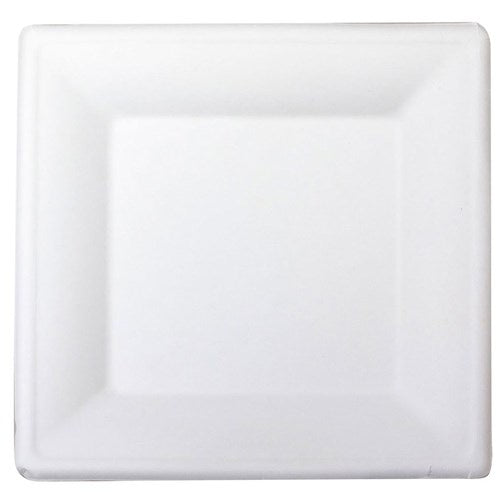 Square Plate Natural Fibre 10in 25pk