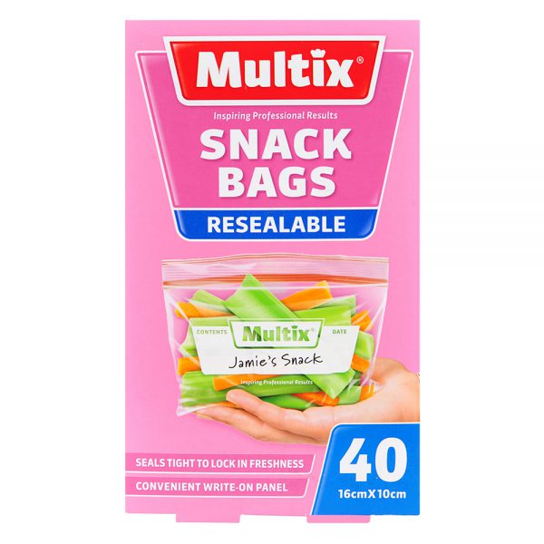 Multix Zip Snack Bags 40pk