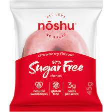 Noshu 97% Sugar FreeStrawberry Flavour Donut 45g