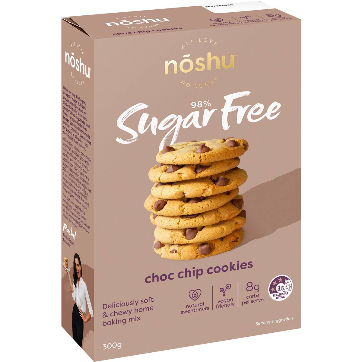 Noshu Sugar Free Choc Chip Cookies 300g