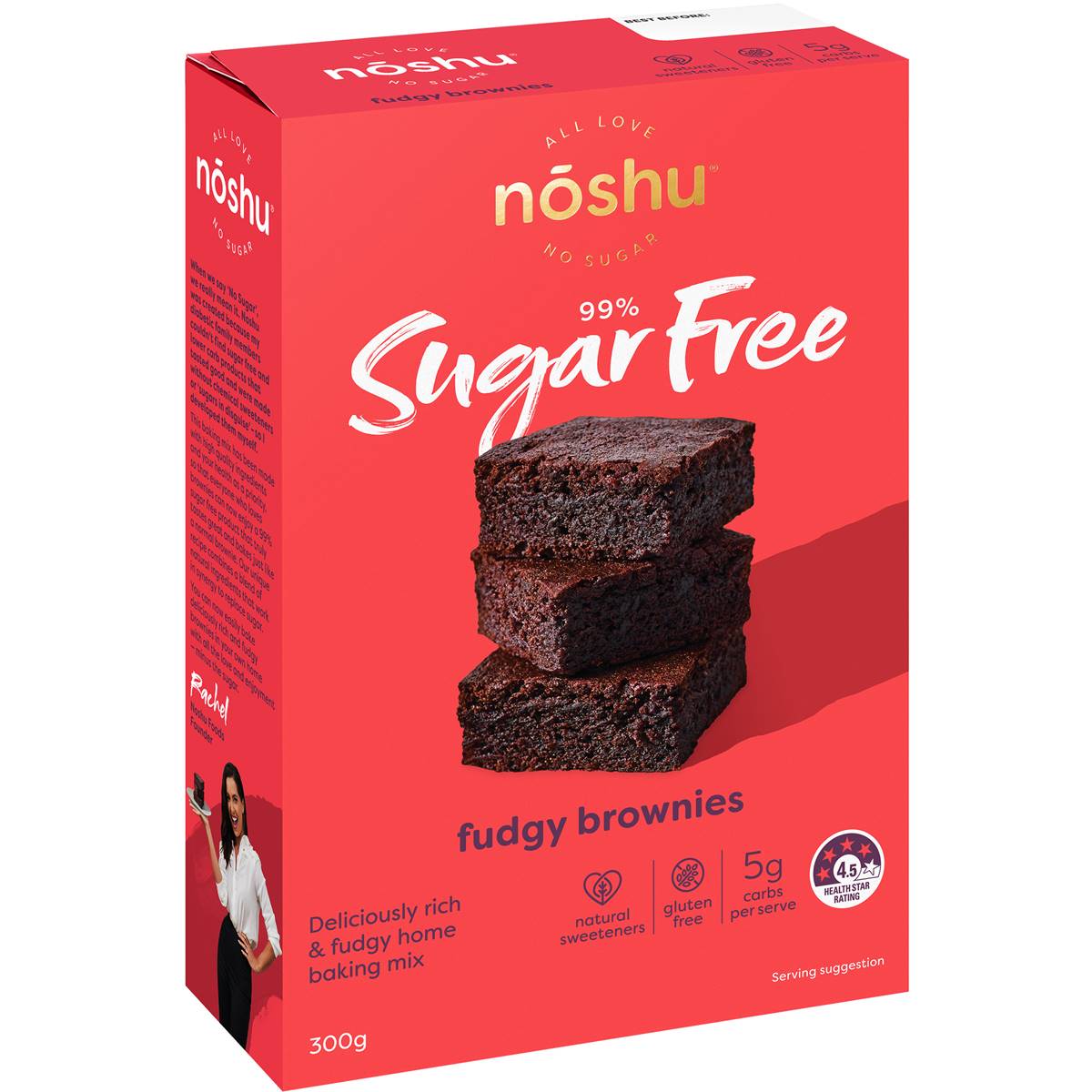 Noshu Sugar Free Fudgy Brownies Mix 300g