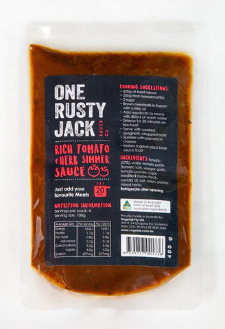 DNR One Rusty Jack Rich Tomato & Herb Simmer Sauce 400g