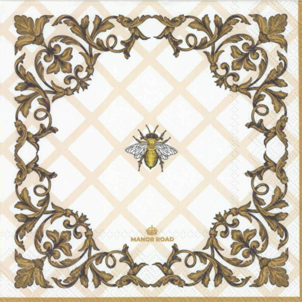 Ornamental Bee Napkins Cocktail