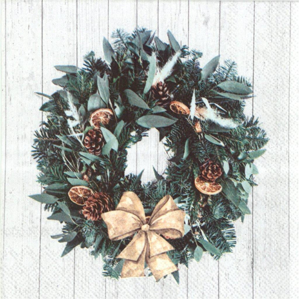 Rustic Wreath Napkins Cocktail