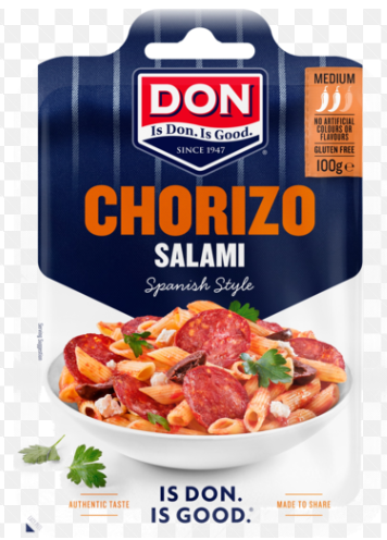 Don Chorizo Salami Sliced 100g