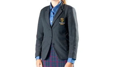 Blazer Navy Girls with Logo Size 10