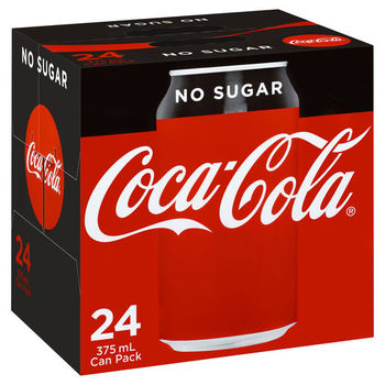 Coca Cola Coke Zero No Sugar Cans 375mL 24pk