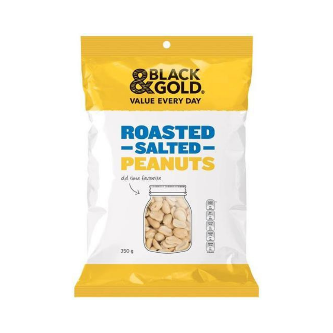 Black & Gold Roasted Salted Peanuts 350g