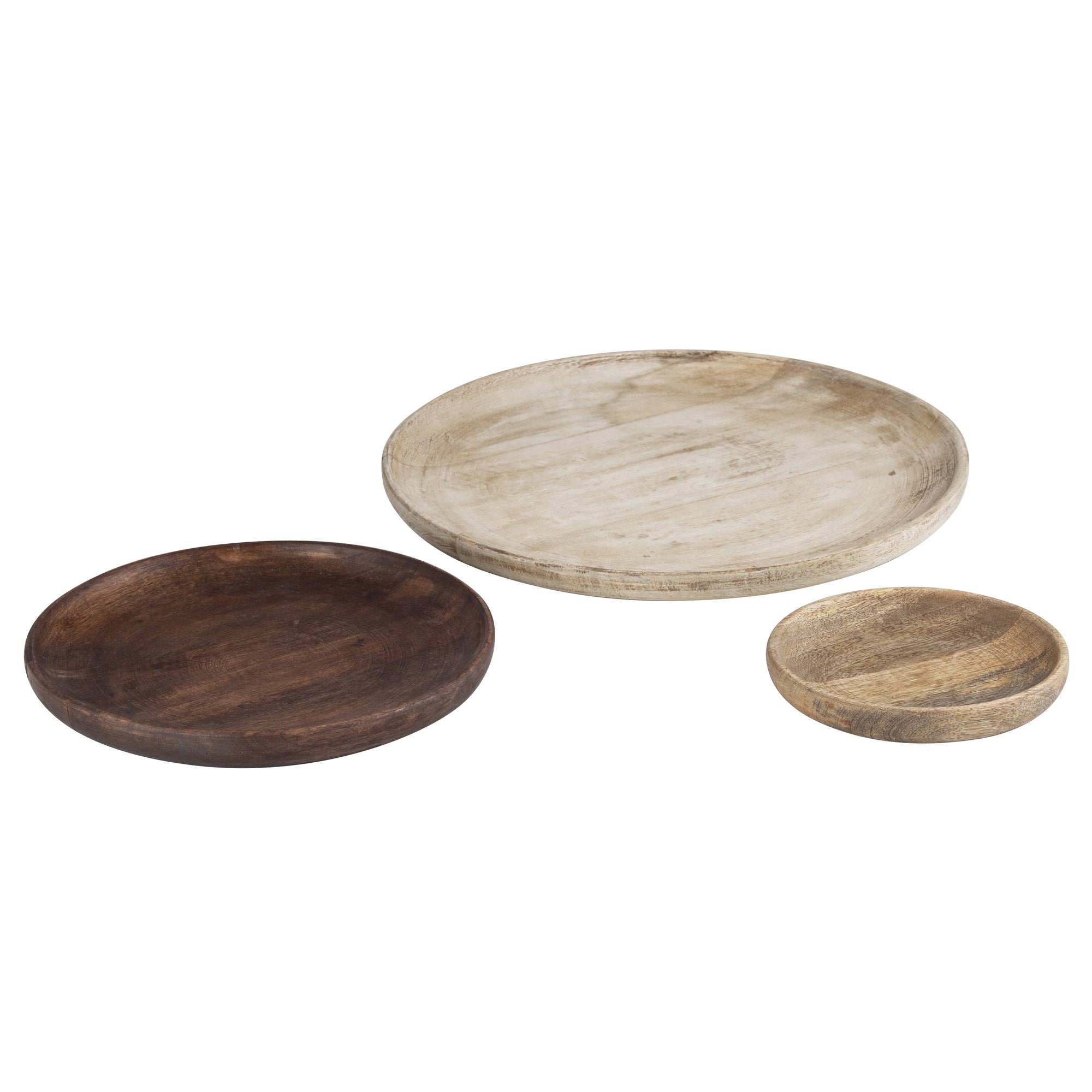 Lewis Wood Serving Plates Set/3 33cm