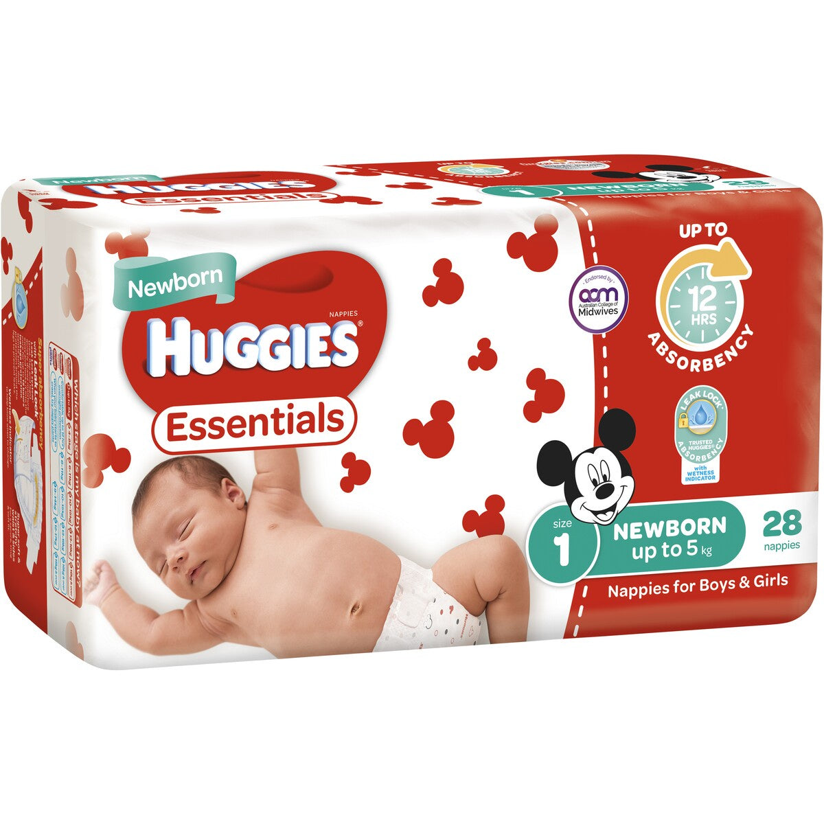 Huggies Nappies  Size 1 Newborn 28pk