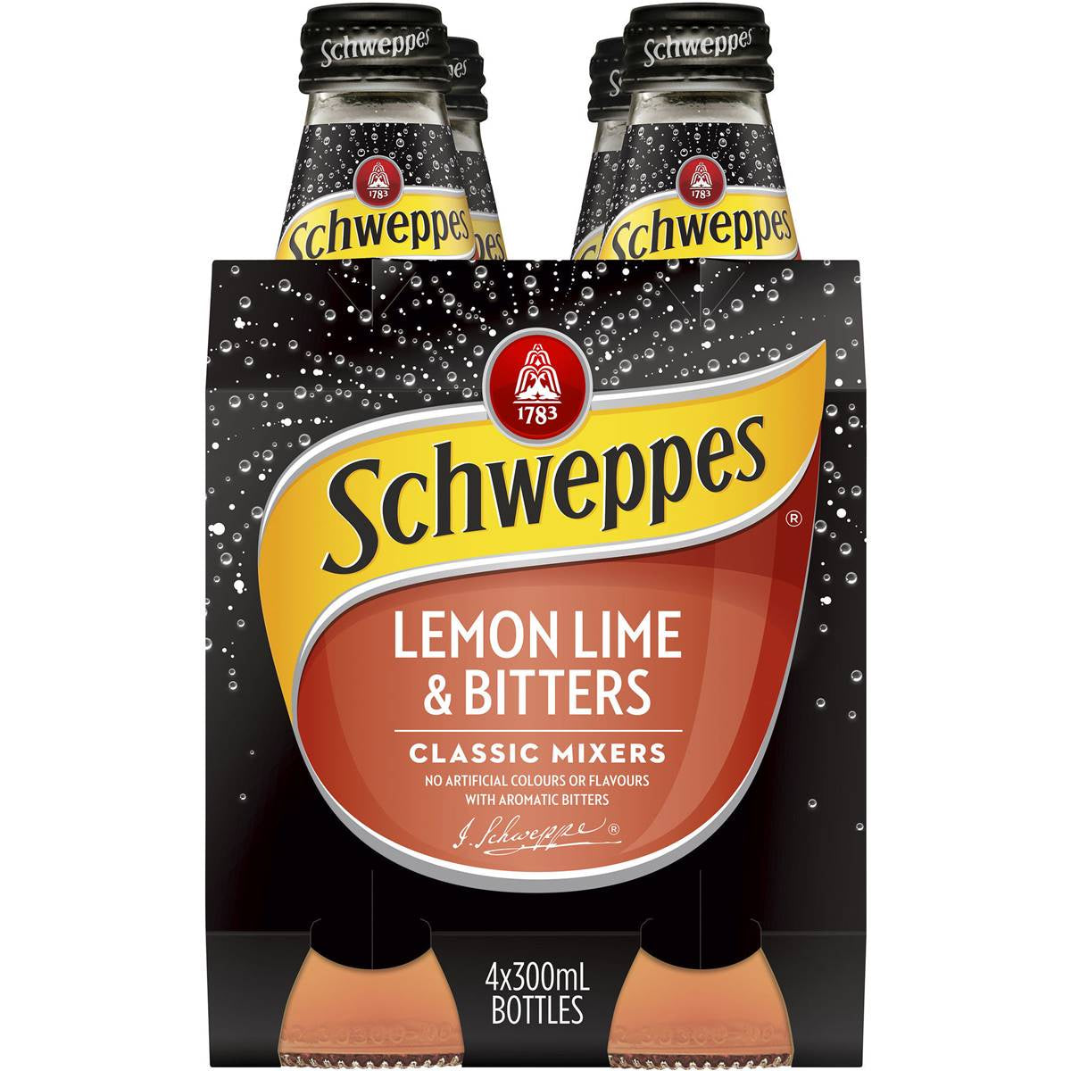 DNR Schweppes Lemon Lime & Bitters 300mL 4pk