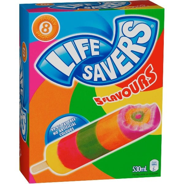 Peters Lifesavers Icy Poles Lifesavers 8pk