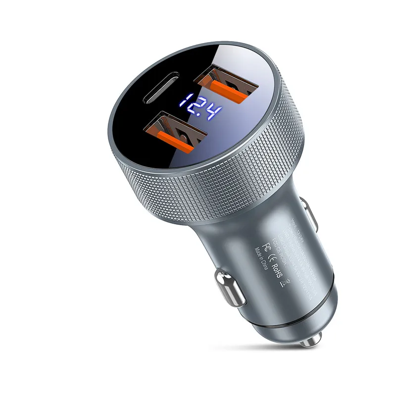 USB Car Charger 2 x USB-A 1 x USB-C